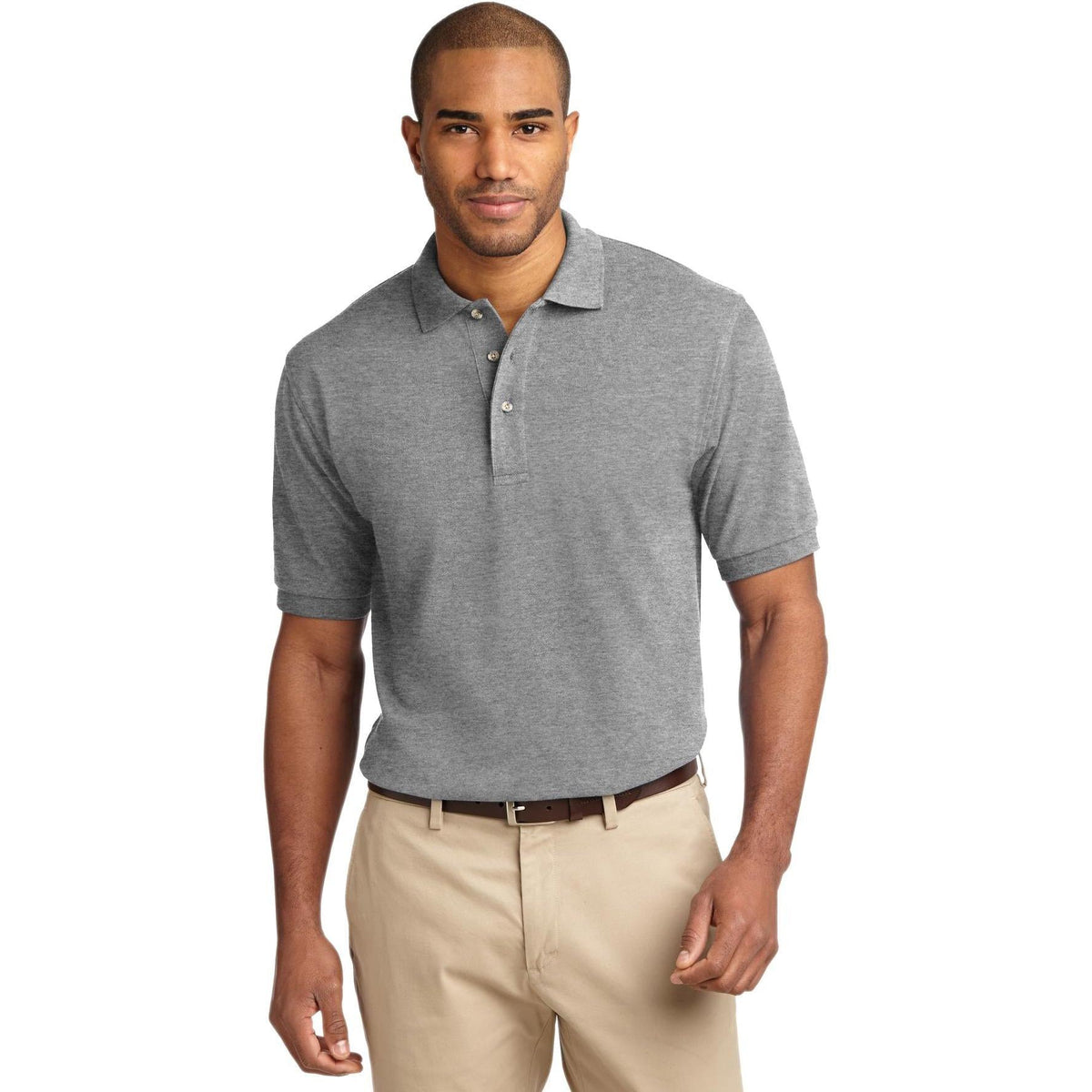 no-logo Port Authority Pique Knit Polo Shirt-Regular-Port Authority-Thread Logic