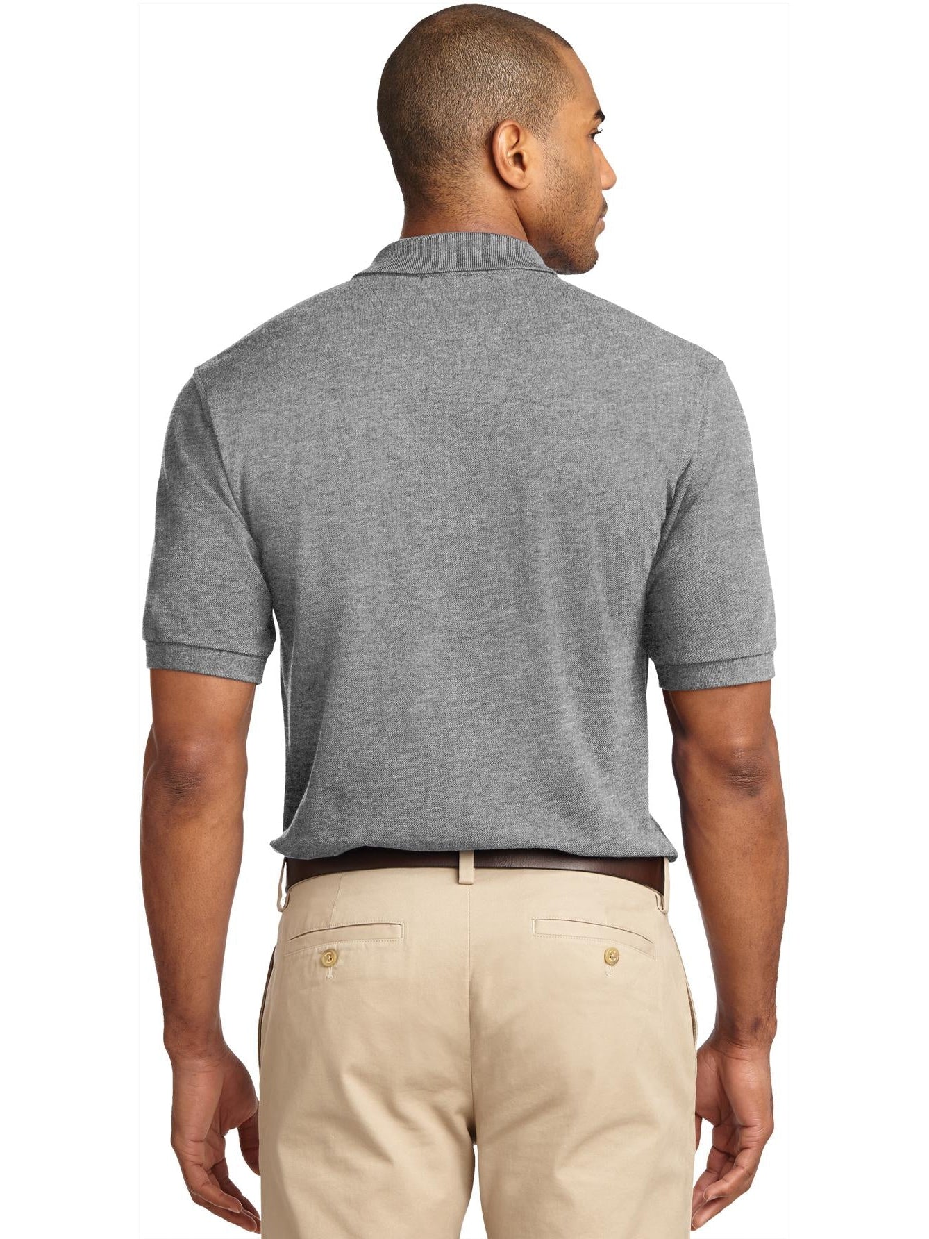 no-logo Port Authority Pique Knit Polo Shirt-Regular-Port Authority-Thread Logic