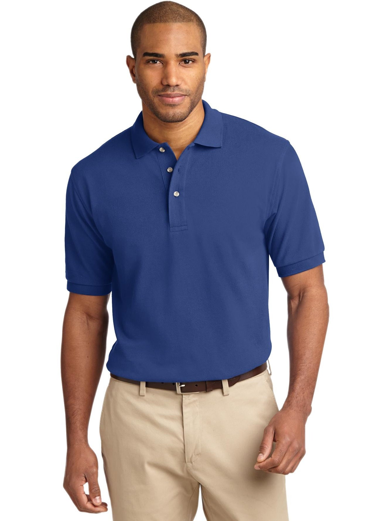 no-logo Port Authority Pique Knit Polo Shirt-Regular-Port Authority-Thread Logic