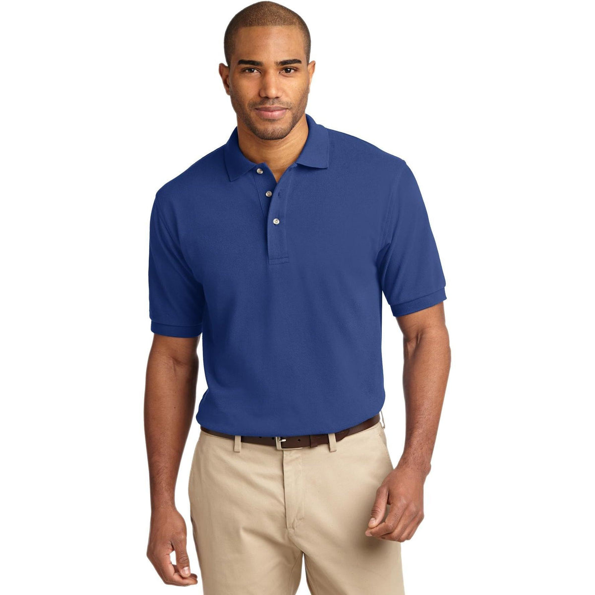 no-logo Port Authority Pique Knit Polo Shirt-Regular-Port Authority-Thread Logic