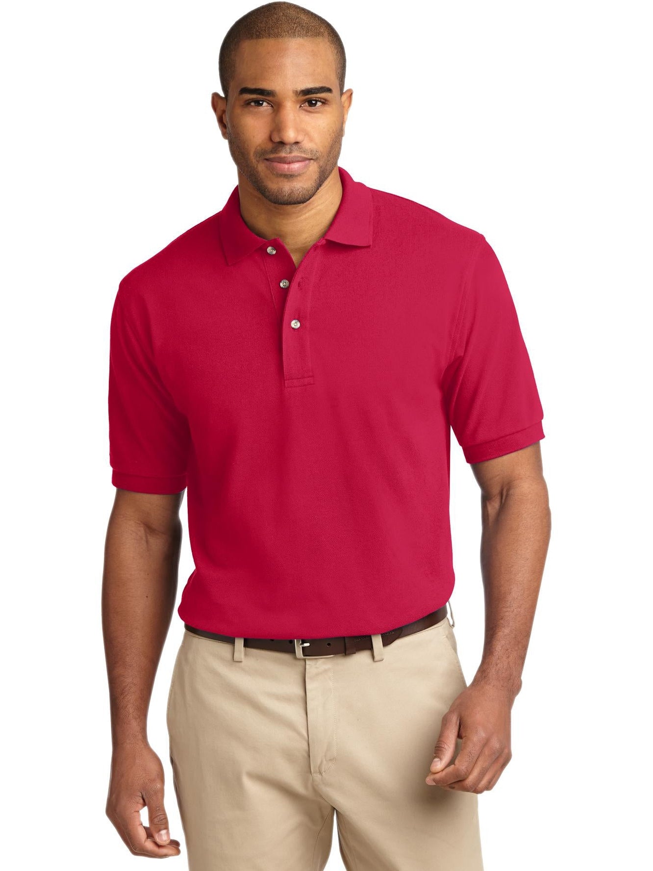 no-logo Port Authority Pique Knit Polo Shirt-Regular-Port Authority-Thread Logic