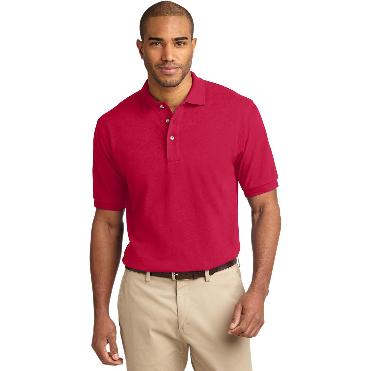 no-logo Port Authority Pique Knit Polo Shirt-Regular-Port Authority-Thread Logic
