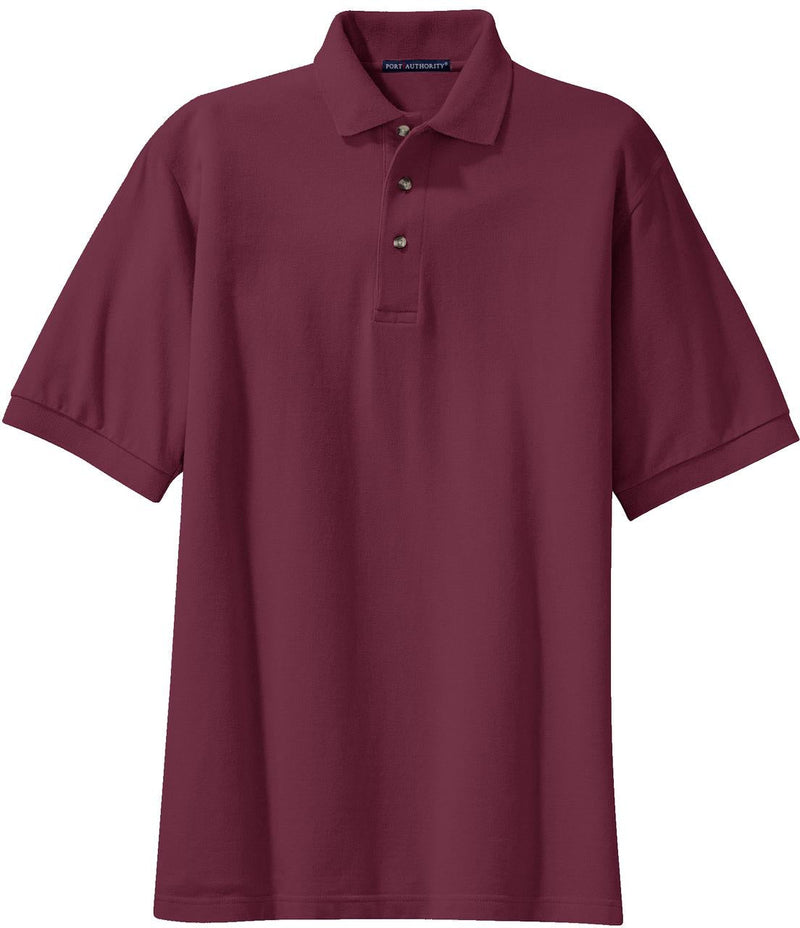 Port Authority Pique Knit Polo Shirt-Regular-Port Authority-Burgundy-S-Thread Logic