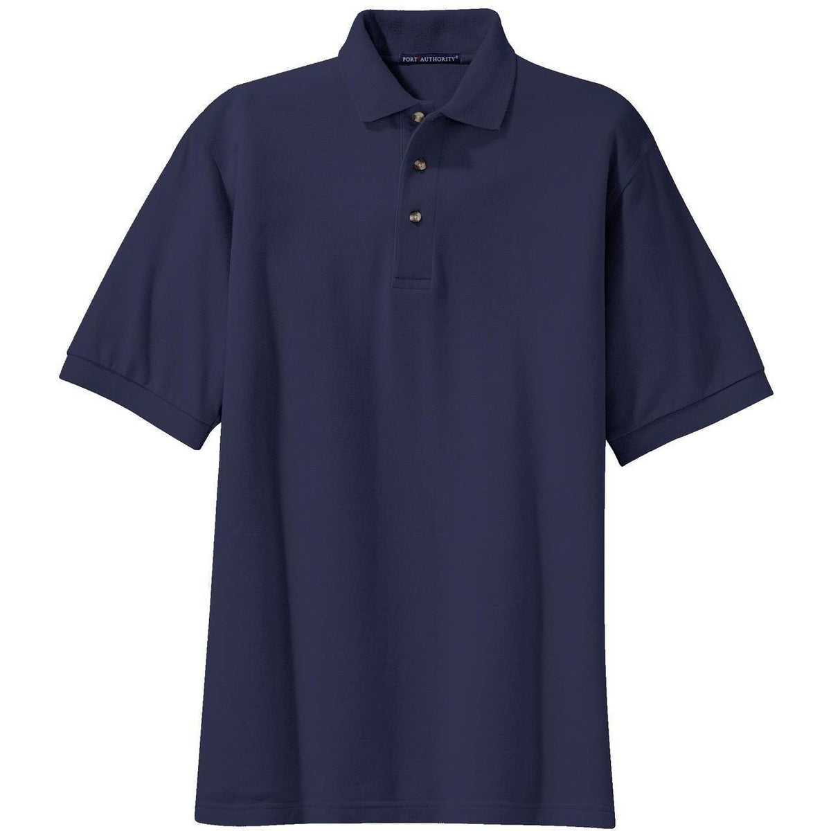 no-logo Port Authority Pique Knit Polo Shirt-Regular-Port Authority-Navy-S-Thread Logic