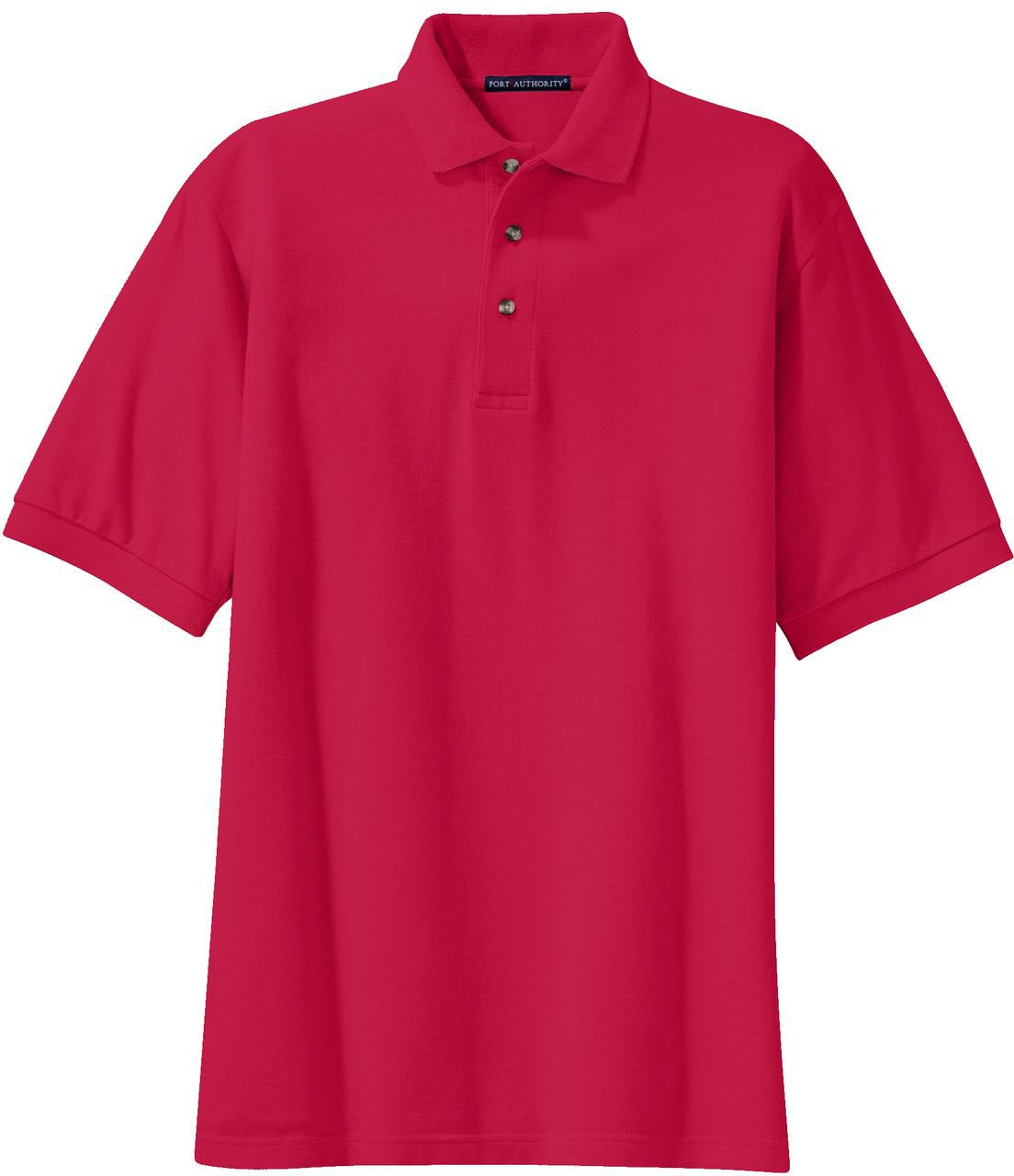 Port Authority Pique Knit Polo Shirt-Regular-Port Authority-Red-S-Thread Logic