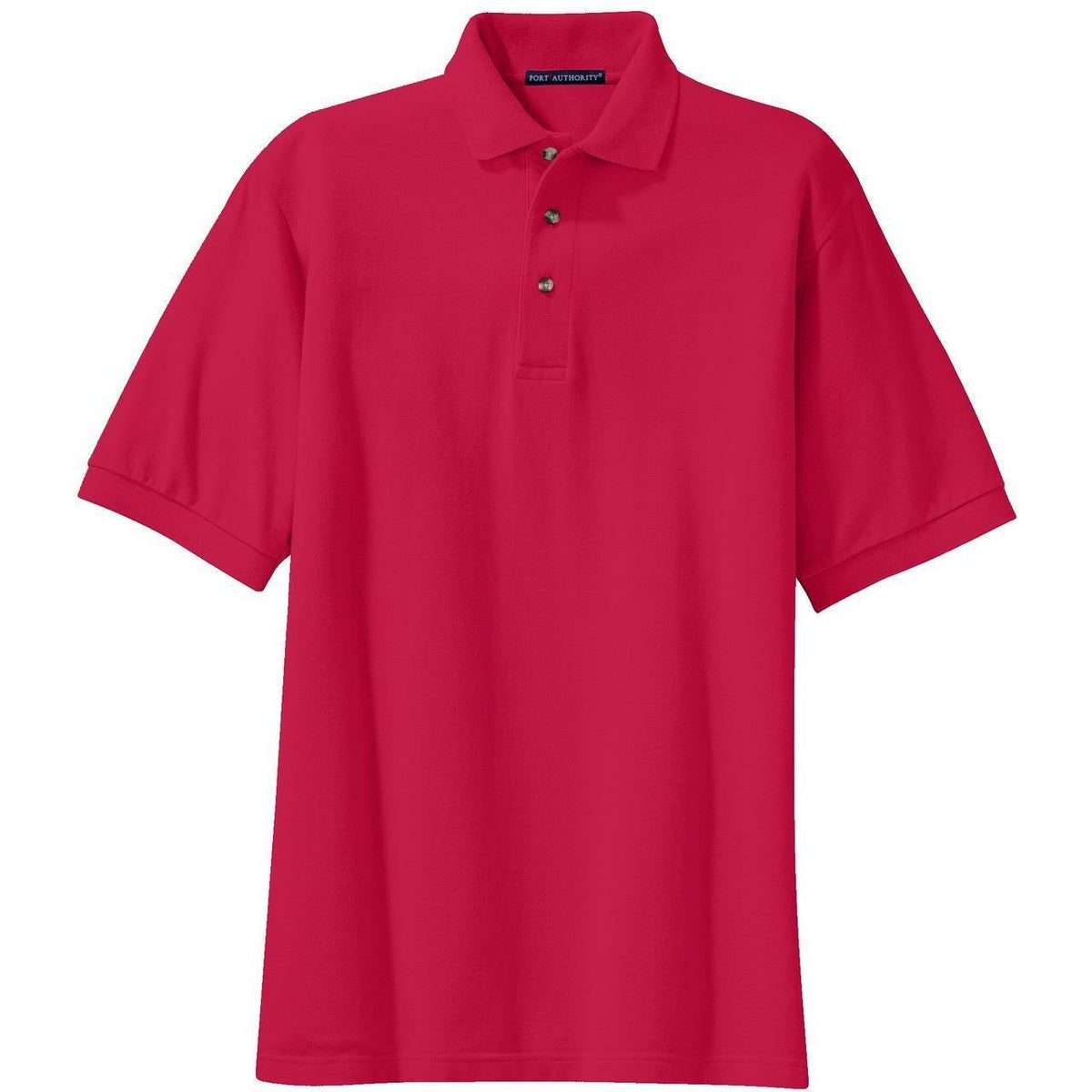 no-logo Port Authority Pique Knit Polo Shirt-Regular-Port Authority-Red-S-Thread Logic