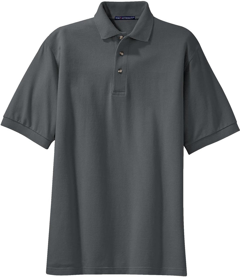 Port Authority Pique Knit Polo Shirt-Regular-Port Authority-Steel Grey-S-Thread Logic