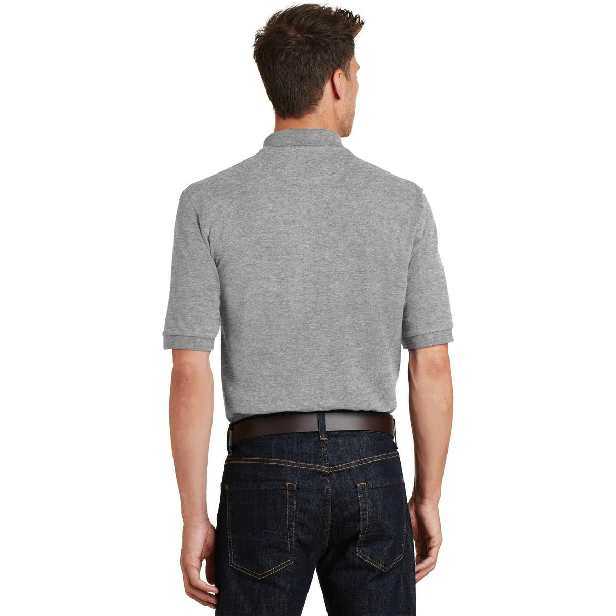 no-logo Port Authority Pique Knit Polo Shirt with Pocket-Regular-Port Authority-Thread Logic