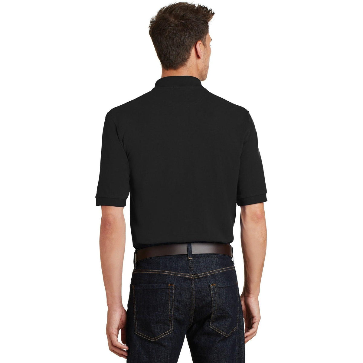 no-logo Port Authority Pique Knit Polo Shirt with Pocket-Regular-Port Authority-Thread Logic