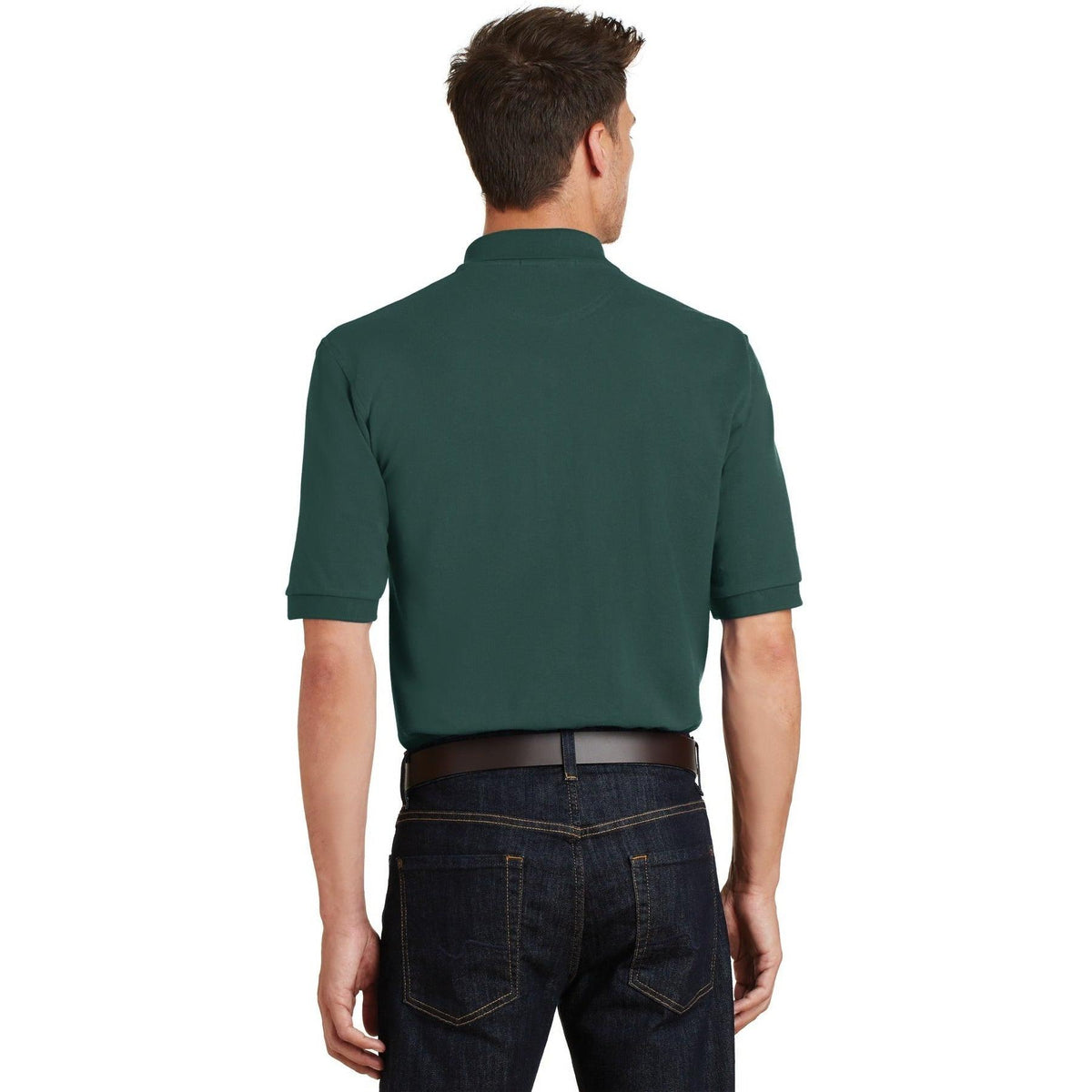 no-logo Port Authority Pique Knit Polo Shirt with Pocket-Regular-Port Authority-Thread Logic