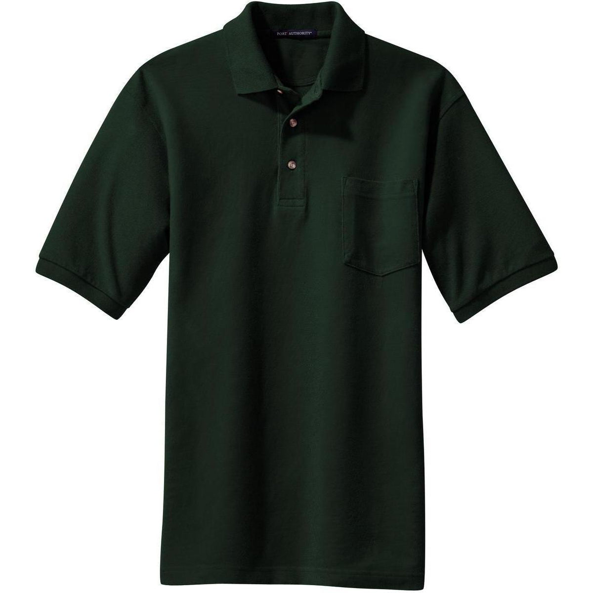 no-logo Port Authority Pique Knit Polo Shirt with Pocket-Regular-Port Authority-Thread Logic