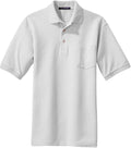 Port Authority Pique Knit Polo Shirt with Pocket-Regular-Port Authority-White-S-Thread Logic