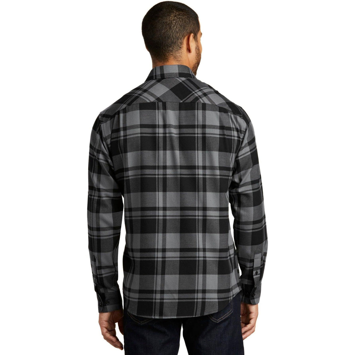 no-logo Port Authority Plaid Flannel Shirt-Dress Shirts-Port Authority-Thread Logic