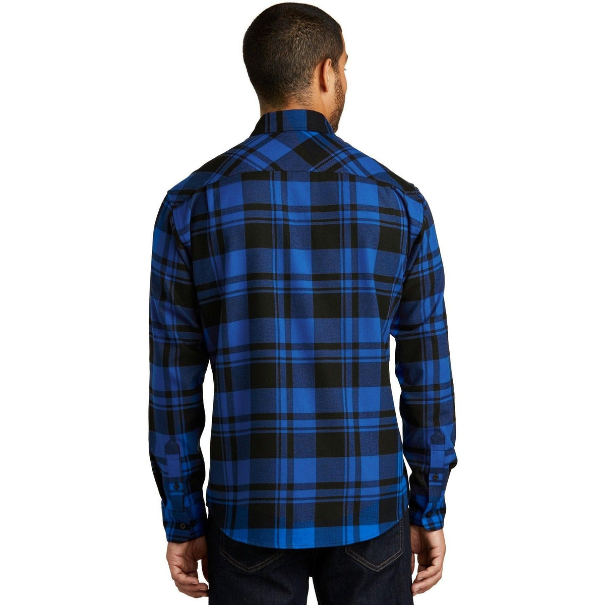 no-logo Port Authority Plaid Flannel Shirt-Dress Shirts-Port Authority-Thread Logic
