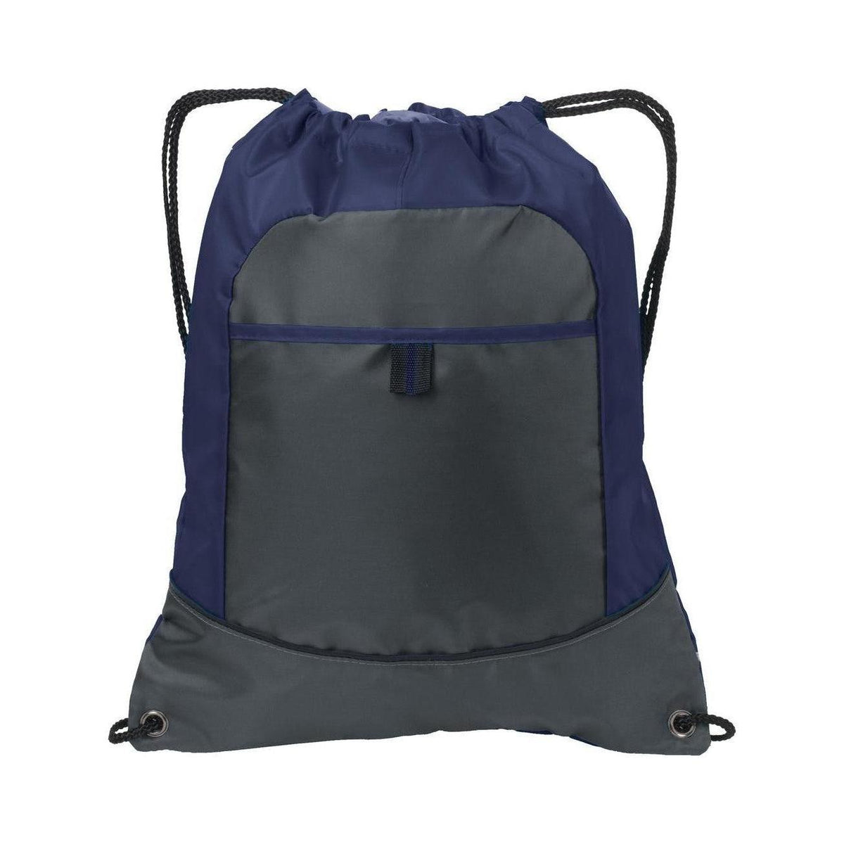 no-logo Port Authority Pocket Cinch Pack-Bags-Port Authority-True Navy/Deep Smoke-Thread Logic