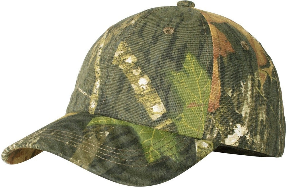 no-logo Port Authority Pro Camouflage Series Garment-Washed Cap-Regular-Port Authority-Mossy Oak New Break-Up-OSFA-Thread Logic 