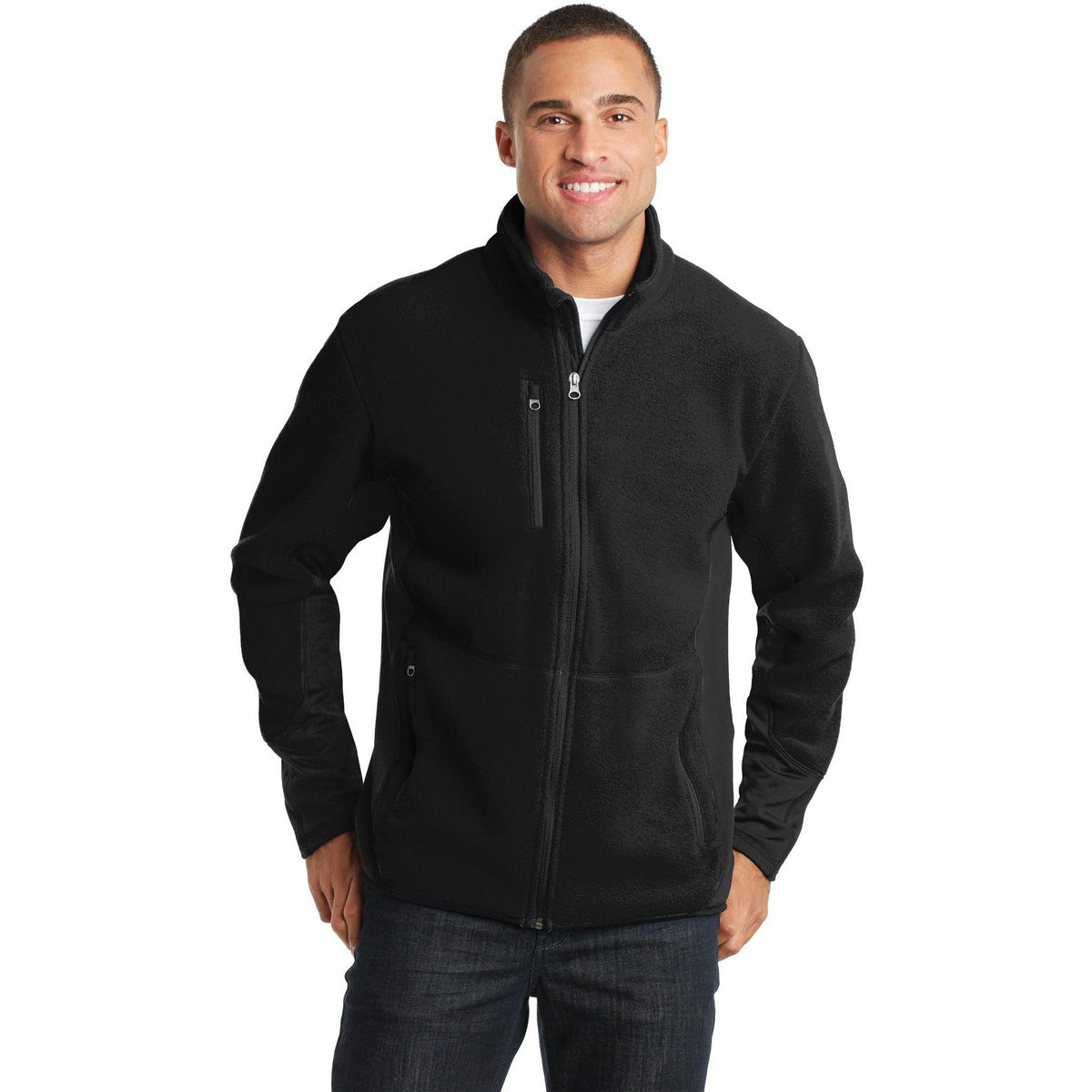 no-logo Port Authority R-Tek Pro Fleece Full-Zip Jacket-Regular-Port Authority-Thread Logic