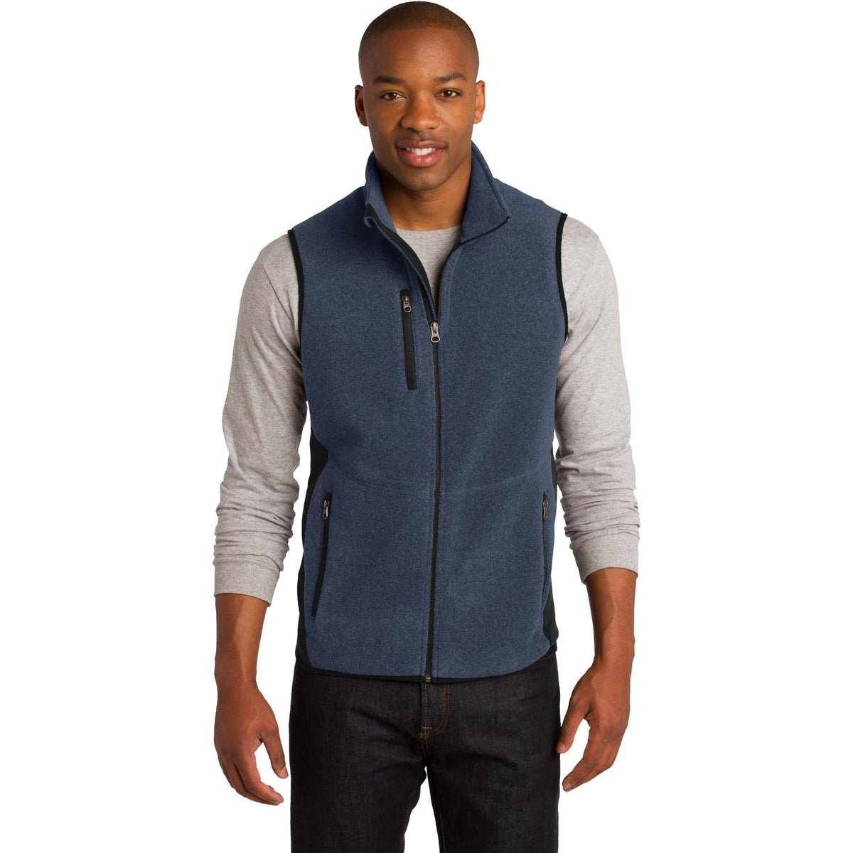 no-logo Port Authority R-Tek Pro Fleece Full-Zip Vest-Vests-Port Authority-Thread Logic