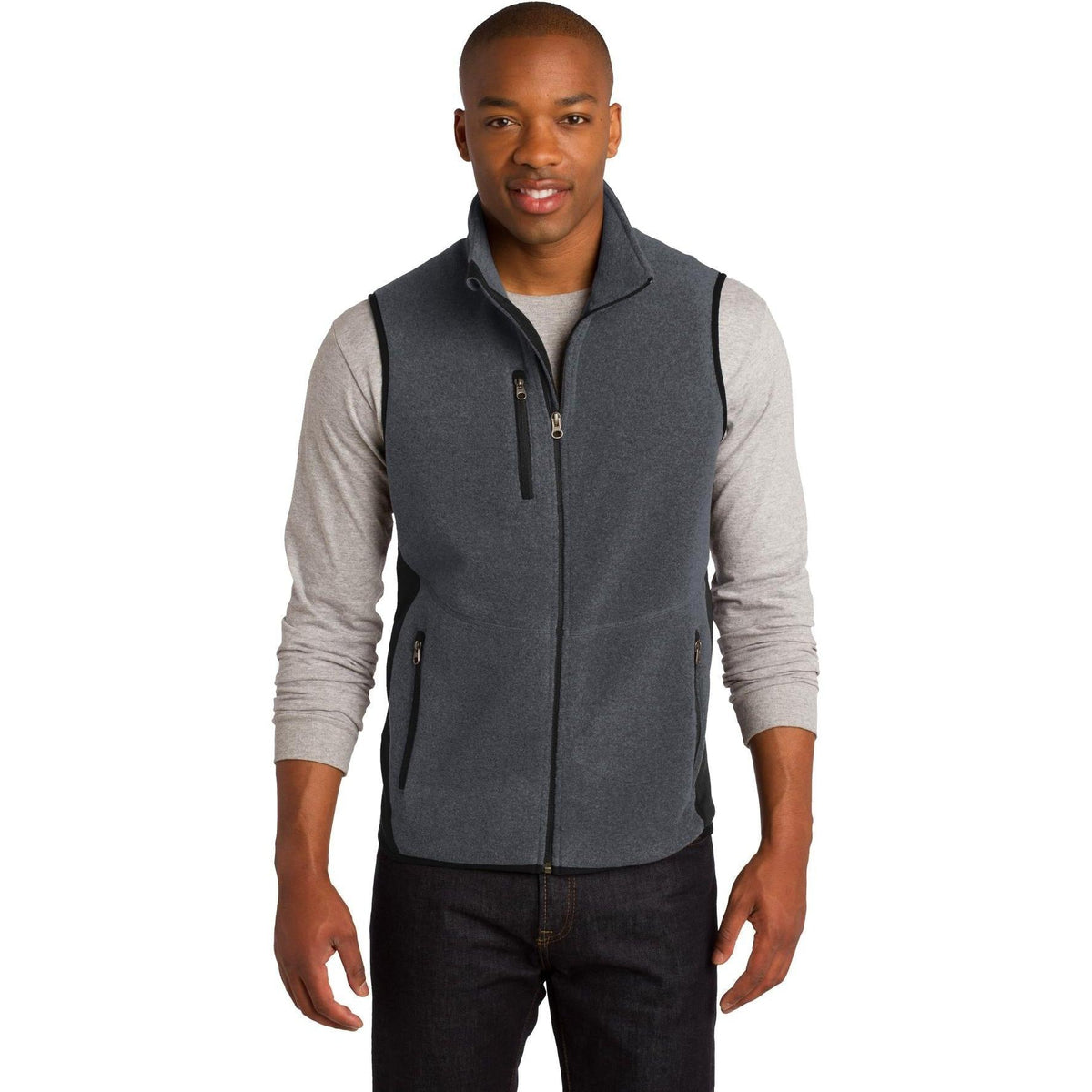 no-logo Port Authority R-Tek Pro Fleece Full-Zip Vest-Vests-Port Authority-Thread Logic