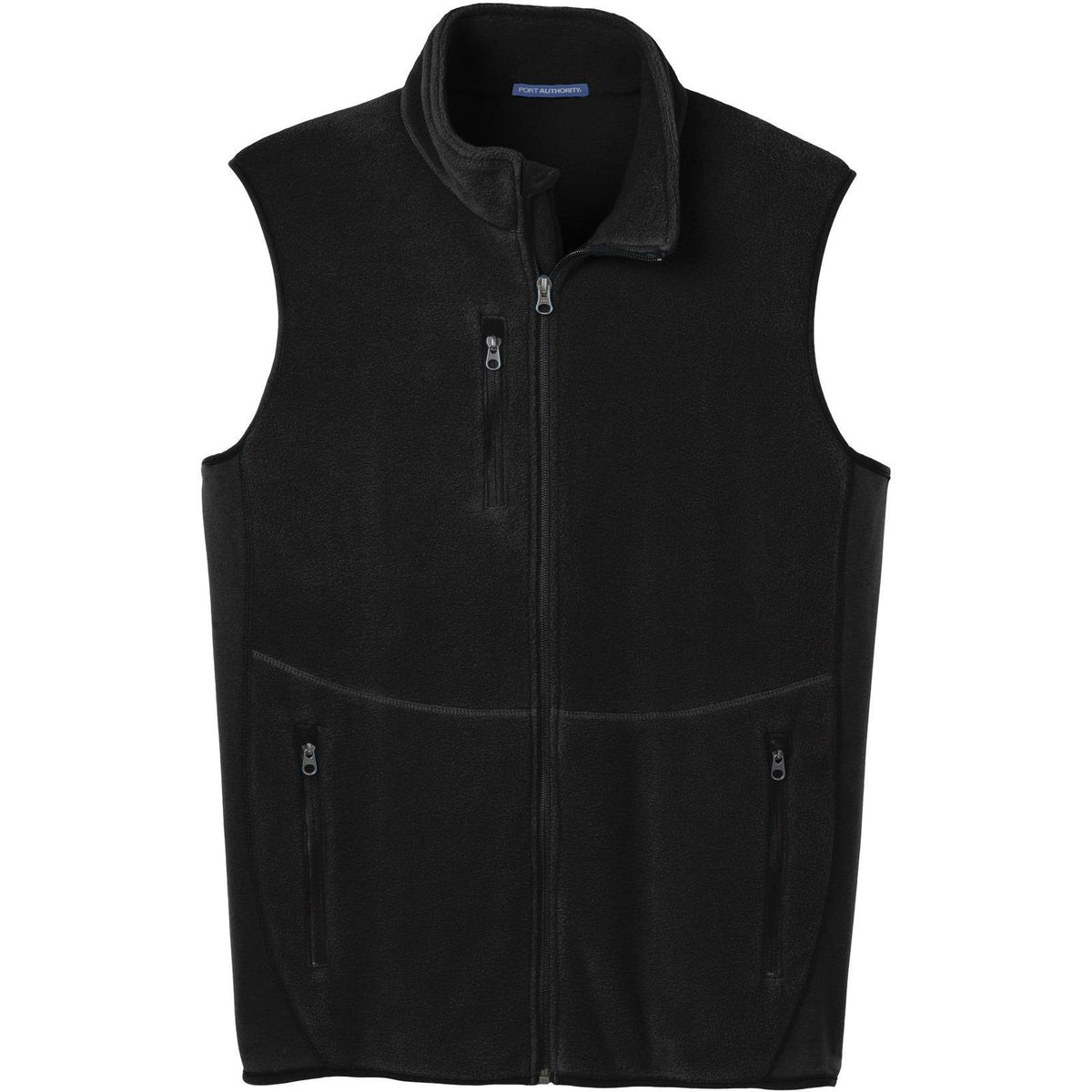 no-logo Port Authority R-Tek Pro Fleece Full-Zip Vest-Vests-Port Authority-Black/Black-S-Thread Logic