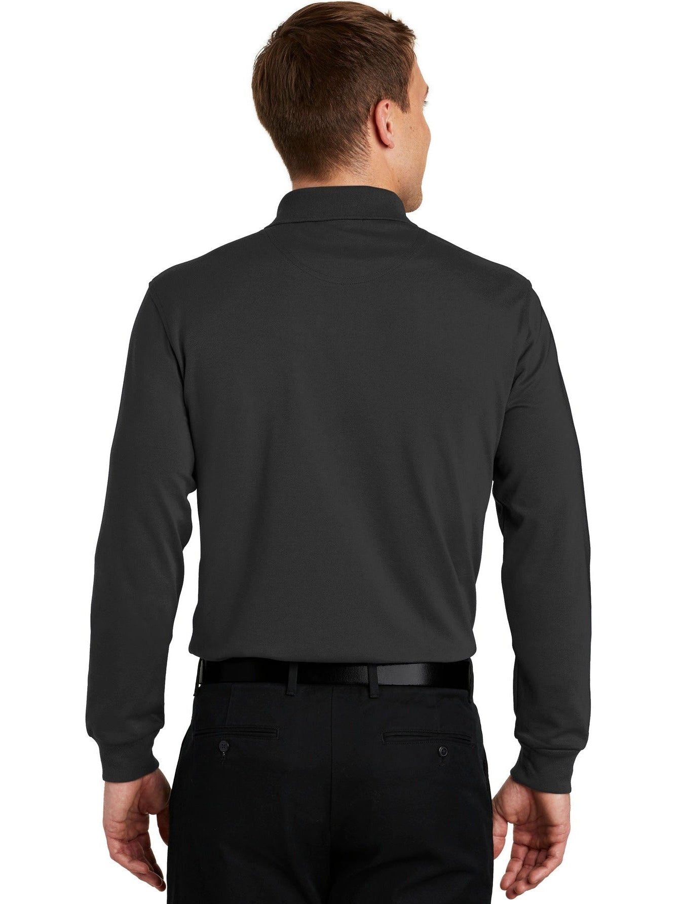 no-logo Port Authority Rapid Dry Long Sleeve Polo-Regular-Port Authority-Thread Logic