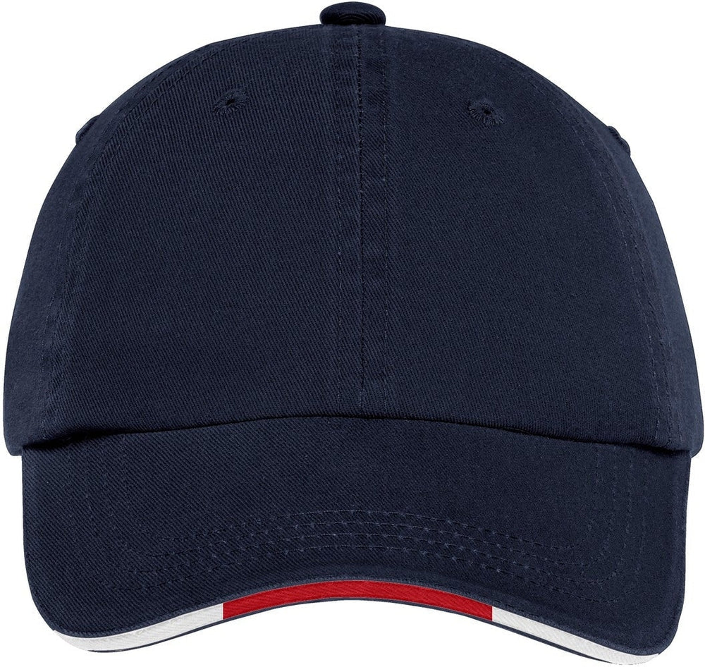 Port Authority Sandwich Bill Cap-Regular-Port Authority-Classic Navy/Red/White-OSFA-Thread Logic 