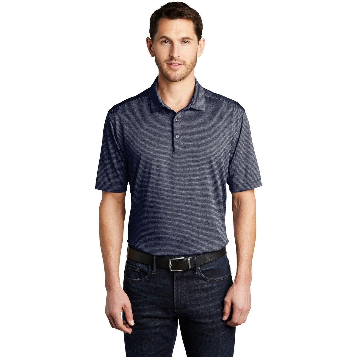 no-logo Port Authority Shadow Stripe Polo-Regular-Port Authority-Thread Logic