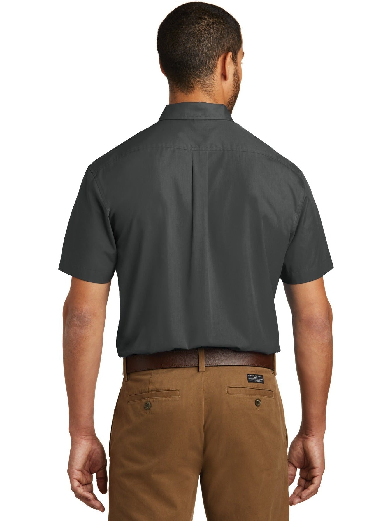 no-logo Port Authority Short Sleeve Carefree Poplin Shirt-Discontinued-Port Authority-Thread Logic