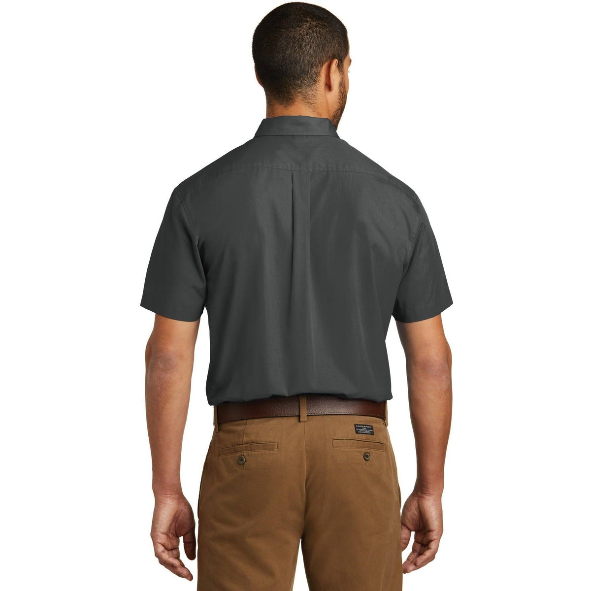 no-logo Port Authority Short Sleeve Carefree Poplin Shirt-Dress Shirts-Port Authority-Thread Logic