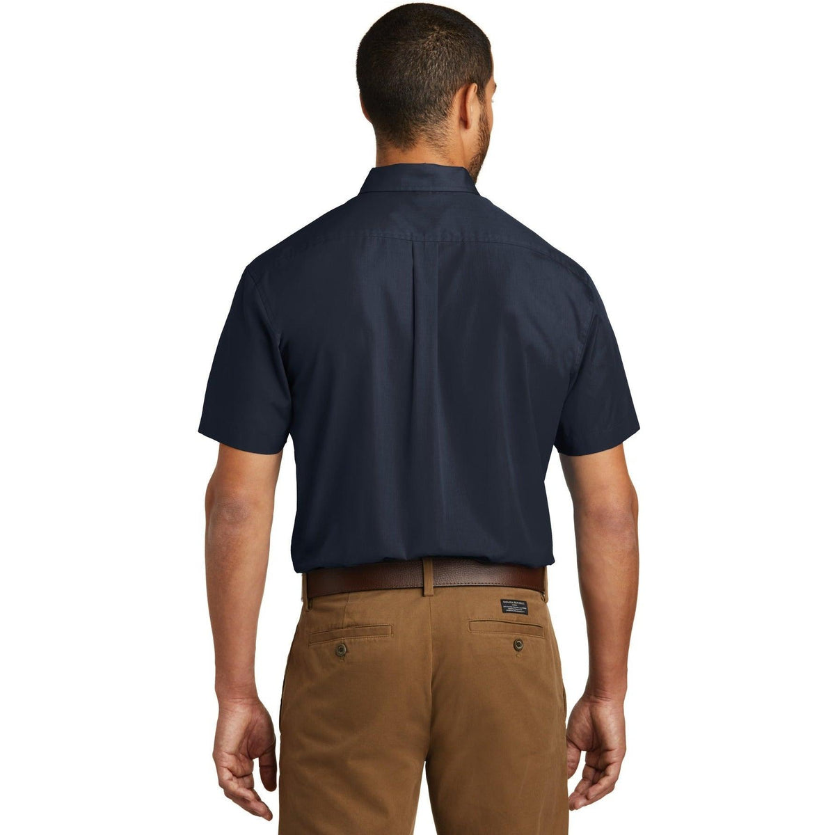 no-logo Port Authority Short Sleeve Carefree Poplin Shirt-Dress Shirts-Port Authority-Thread Logic