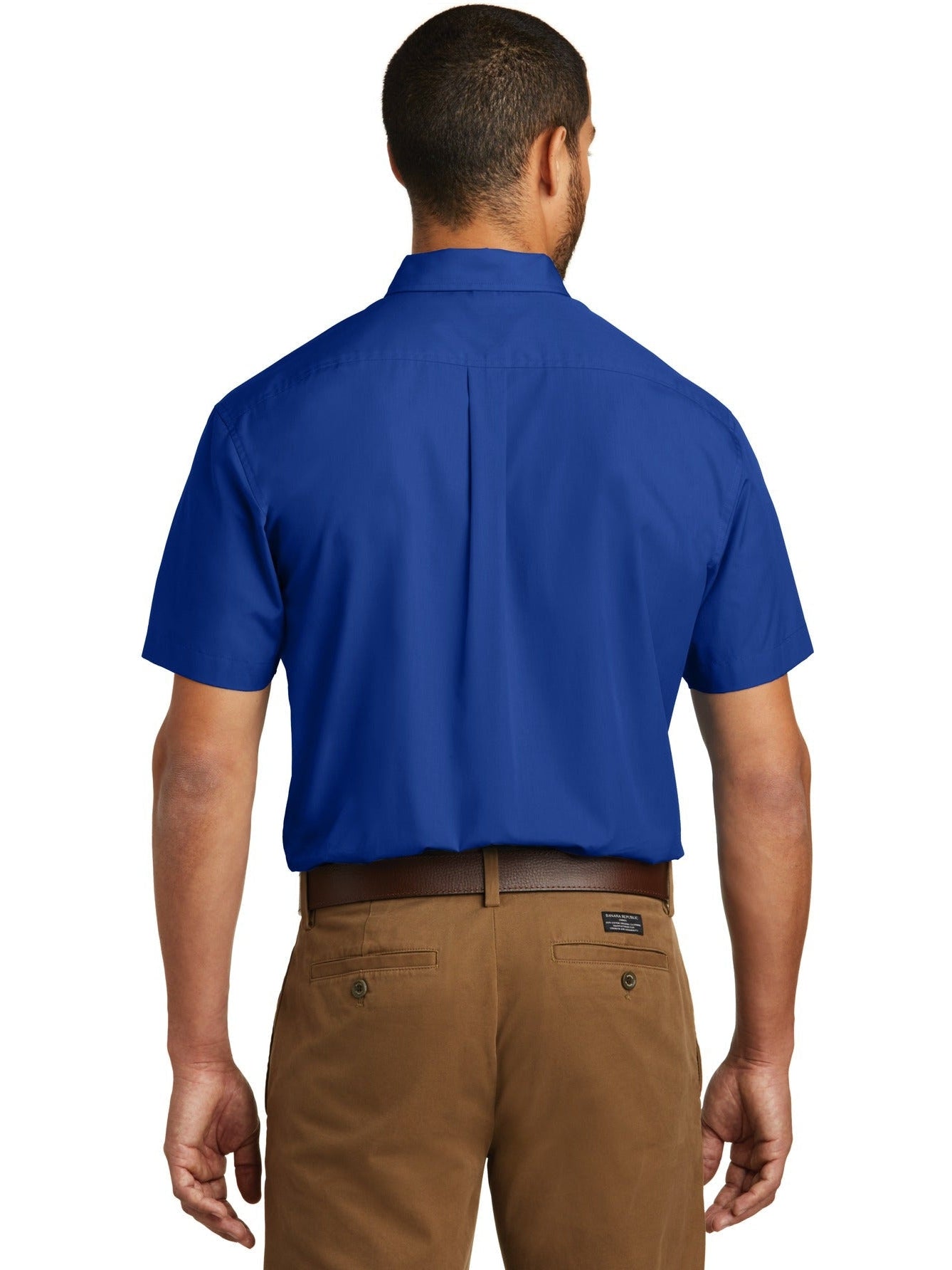 no-logo Port Authority Short Sleeve Carefree Poplin Shirt-Discontinued-Port Authority-Thread Logic