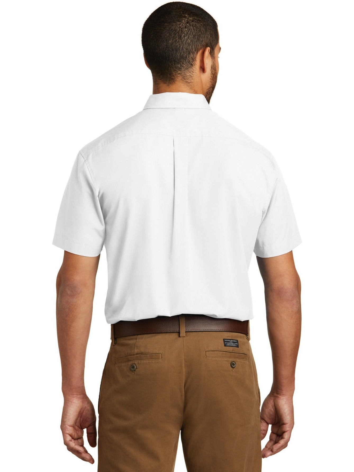 no-logo Port Authority Short Sleeve Carefree Poplin Shirt-Discontinued-Port Authority-Thread Logic