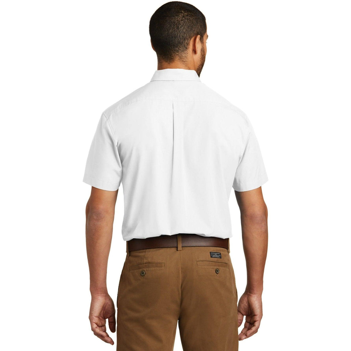 no-logo Port Authority Short Sleeve Carefree Poplin Shirt-Dress Shirts-Port Authority-Thread Logic