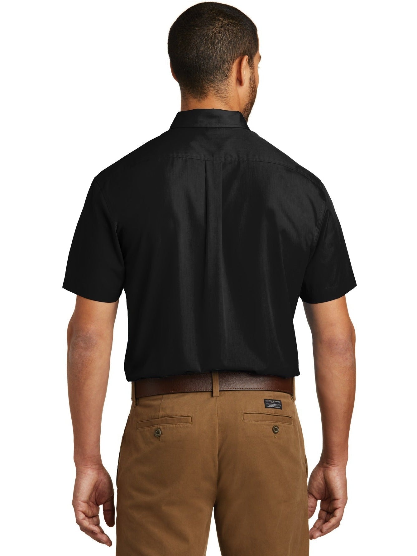 no-logo Port Authority Short Sleeve Carefree Poplin Shirt-Discontinued-Port Authority-Thread Logic