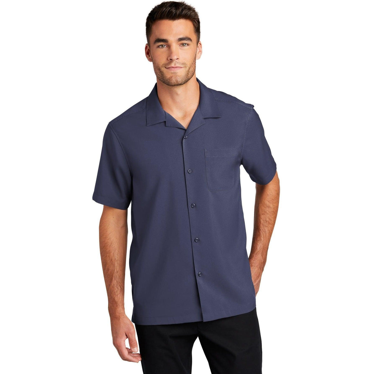 no-logo Port Authority Short Sleeve Performance Staff Shirt-Dress Shirts-Port Authority-Thread Logic