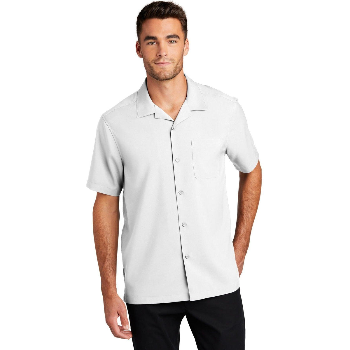 no-logo Port Authority Short Sleeve Performance Staff Shirt-Dress Shirts-Port Authority-Thread Logic