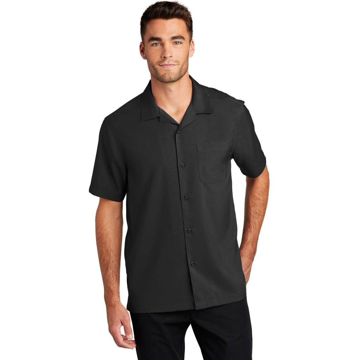 no-logo Port Authority Short Sleeve Performance Staff Shirt-Dress Shirts-Port Authority-Thread Logic