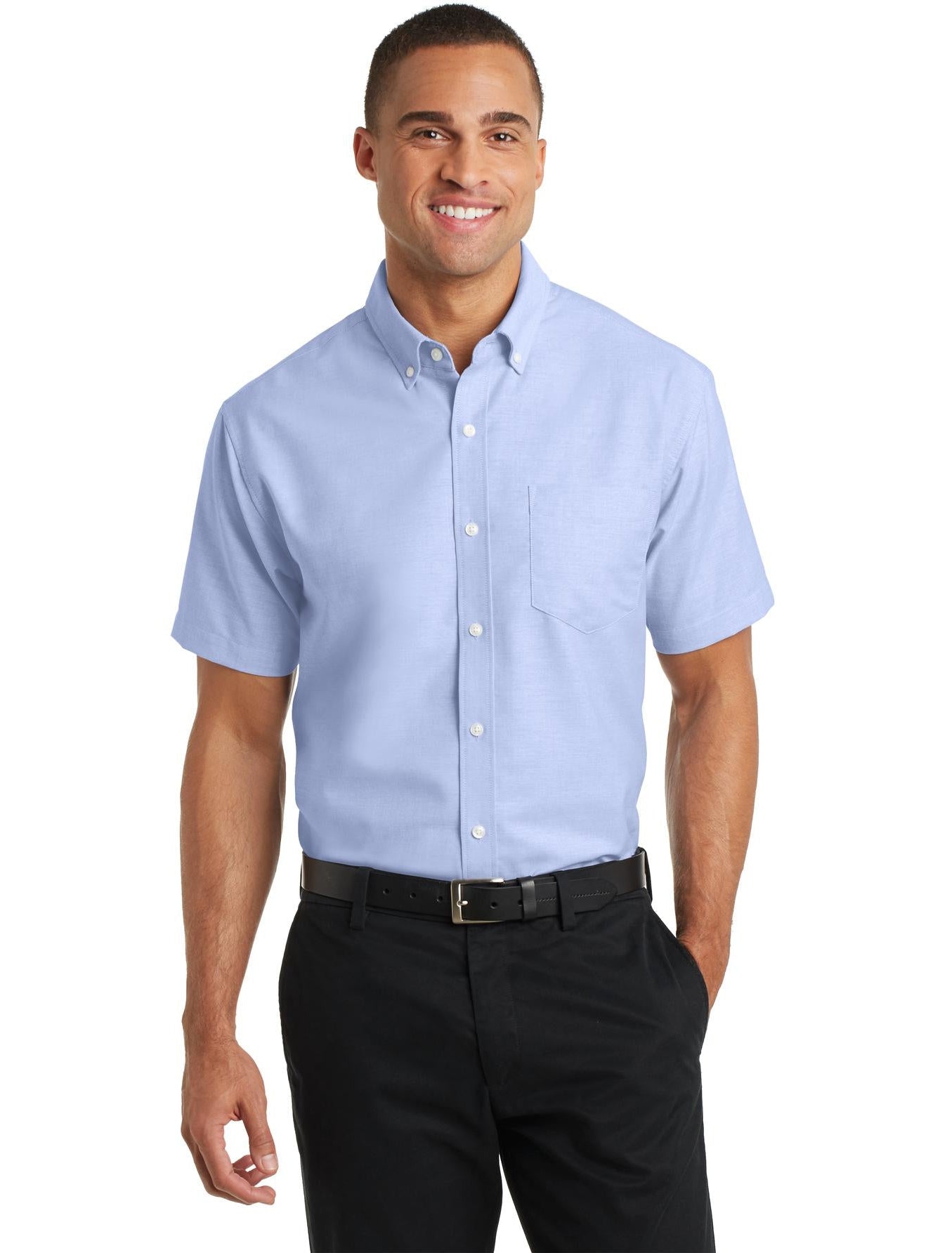 no-logo Port Authority Short Sleeve SuperPro Oxford Shirt-Regular-Port Authority-Thread Logic