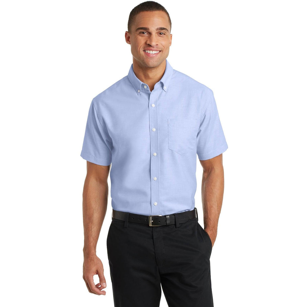 no-logo Port Authority Short Sleeve SuperPro Oxford Shirt-Dress Shirts-Port Authority-Thread Logic