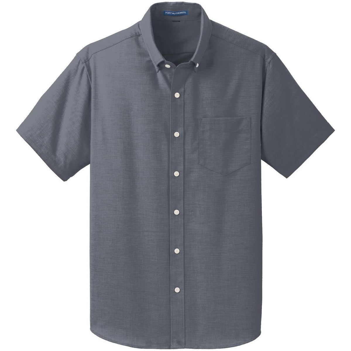 no-logo Port Authority Short Sleeve SuperPro Oxford Shirt-Dress Shirts-Port Authority-Black-S-Thread Logic