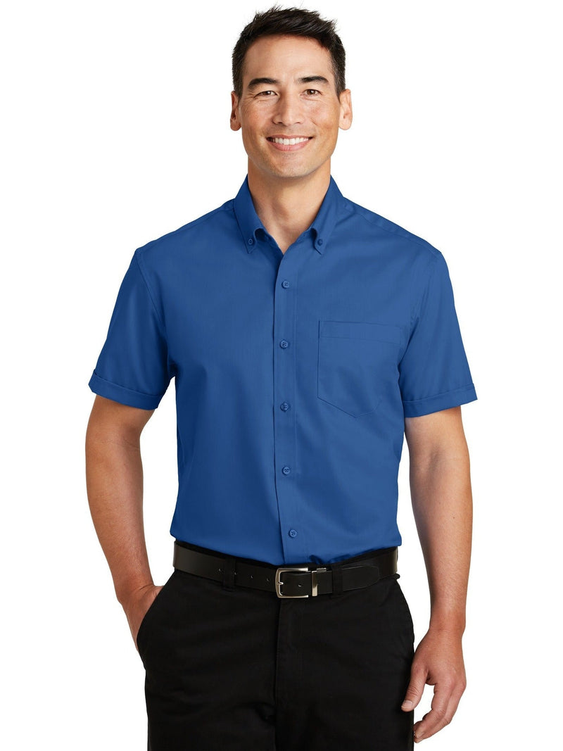 no-logo Port Authority Short Sleeve Superpro Twill Shirt-Regular-Port Authority-Thread Logic