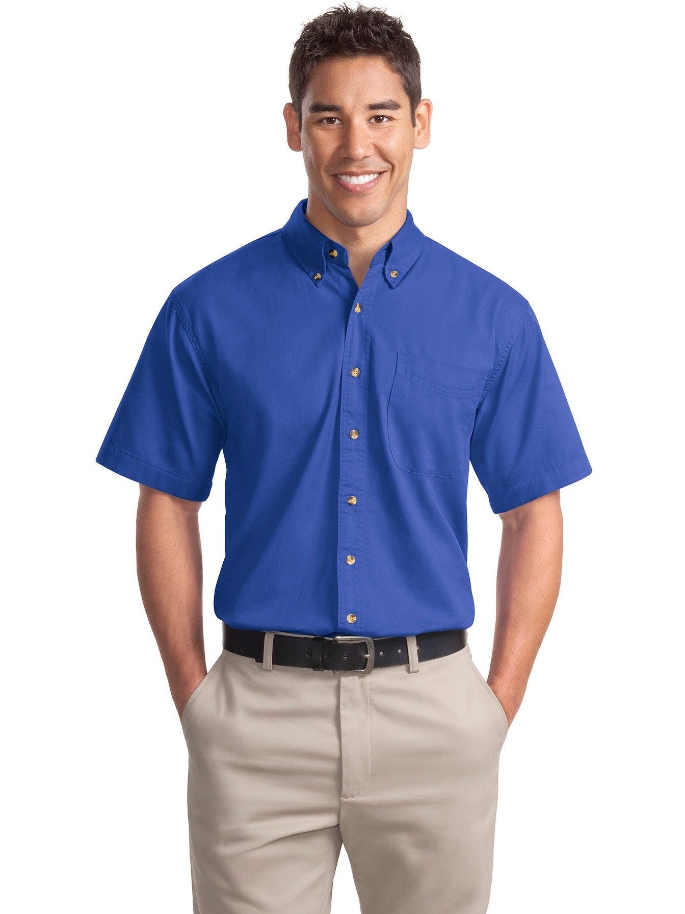 no-logo Port Authority Short Sleeve Twill Shirt-Regular-Port Authority-Thread Logic