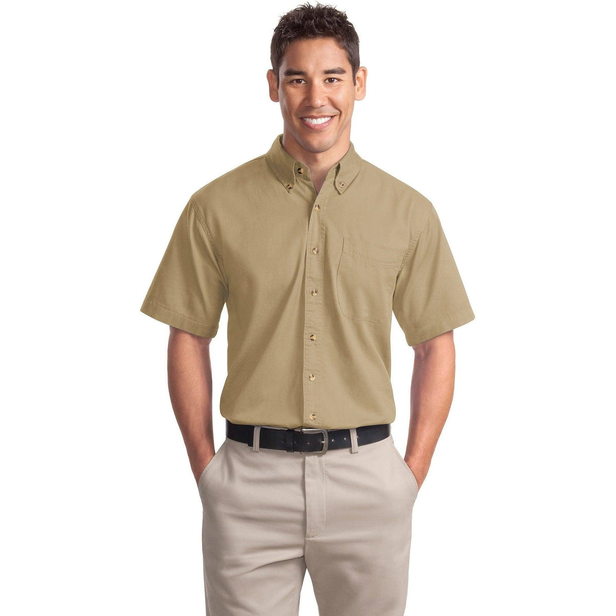 no-logo Port Authority Short Sleeve Twill Shirt-Regular-Port Authority-Thread Logic