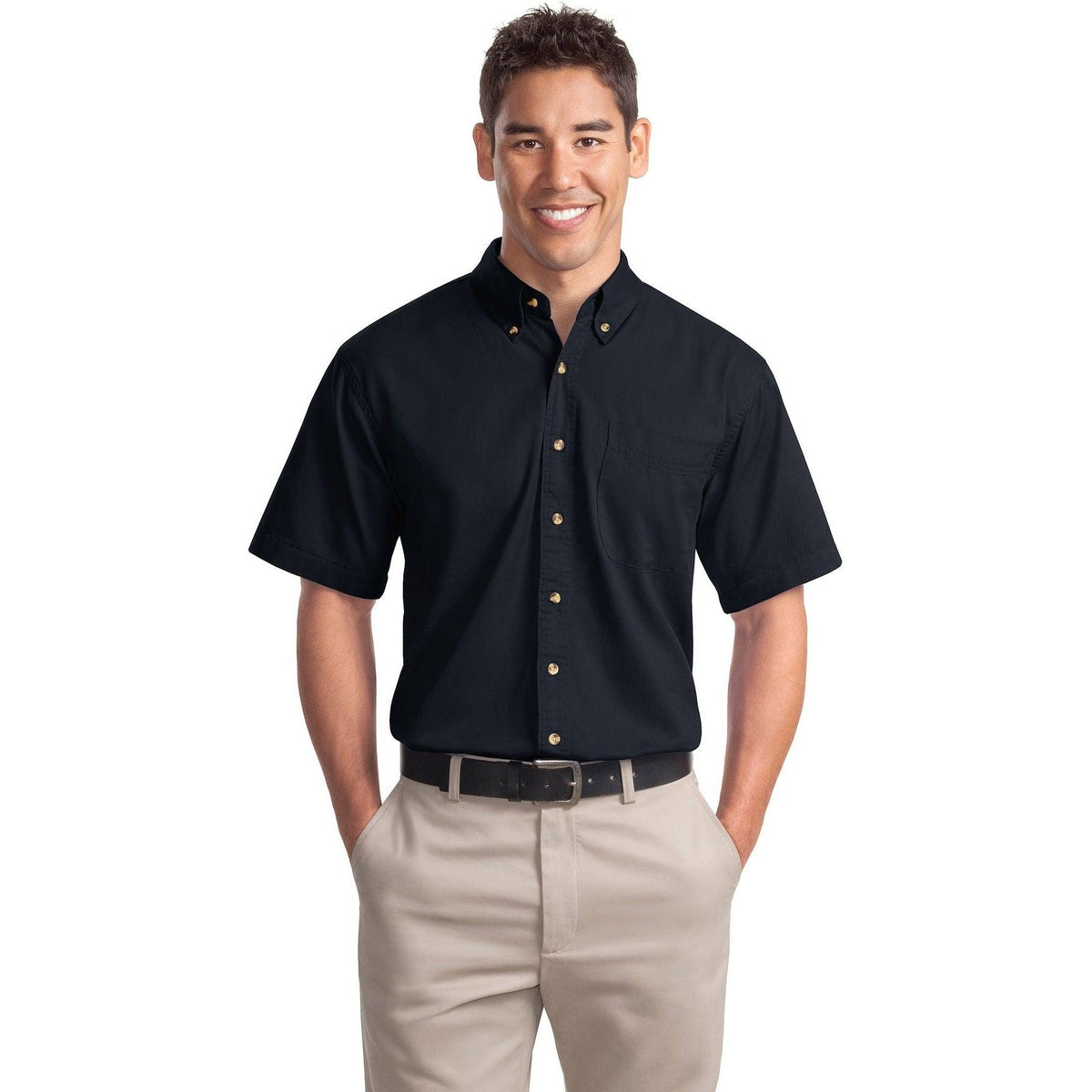 no-logo Port Authority Short Sleeve Twill Shirt-Regular-Port Authority-Thread Logic