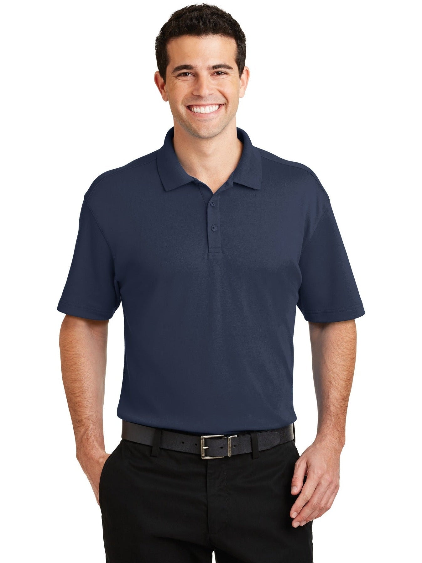no-logo Port Authority Silk Touch Interlock Performance Polo-Regular-Port Authority-Thread Logic