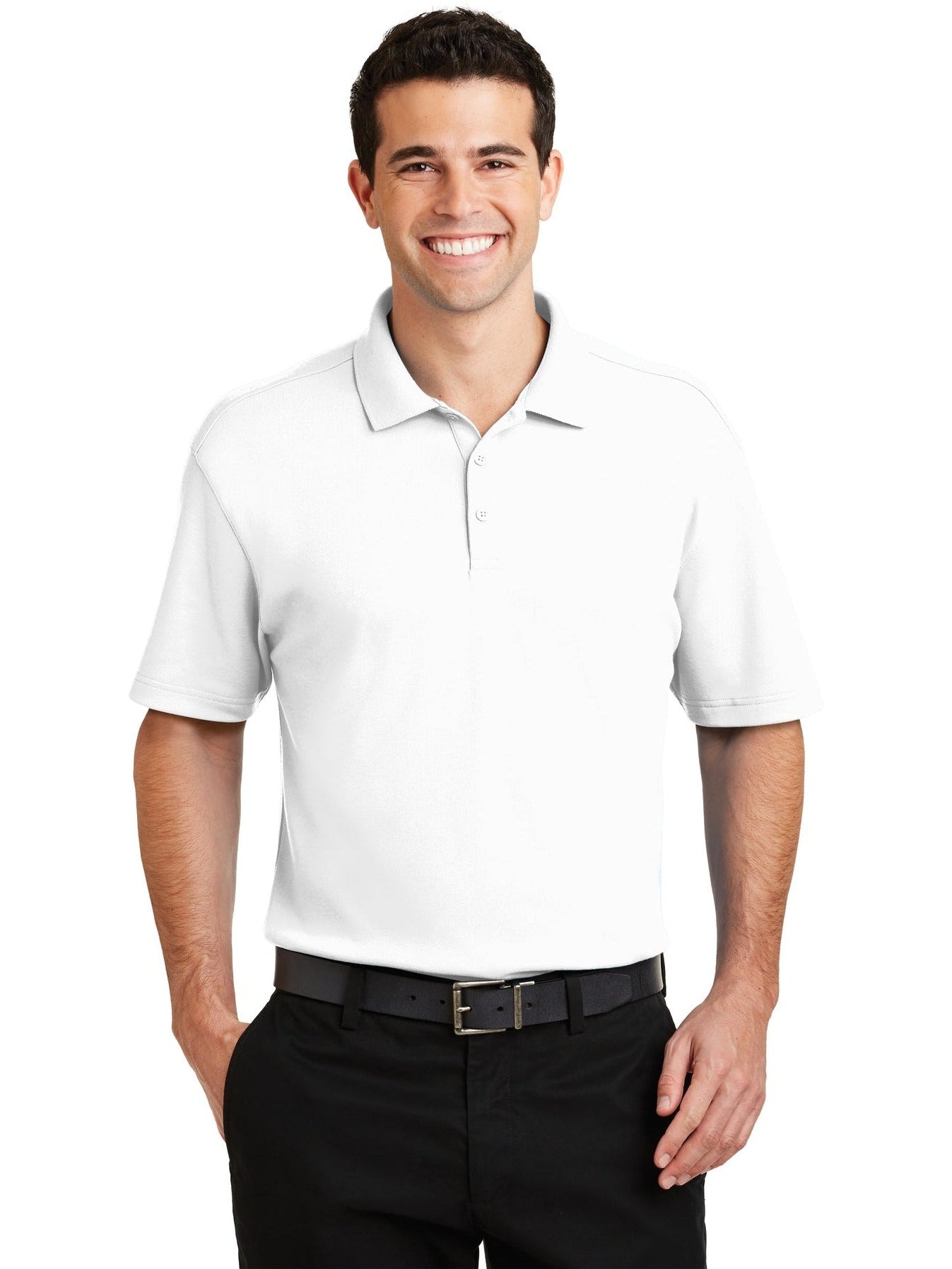 no-logo Port Authority Silk Touch Interlock Performance Polo-Regular-Port Authority-Thread Logic