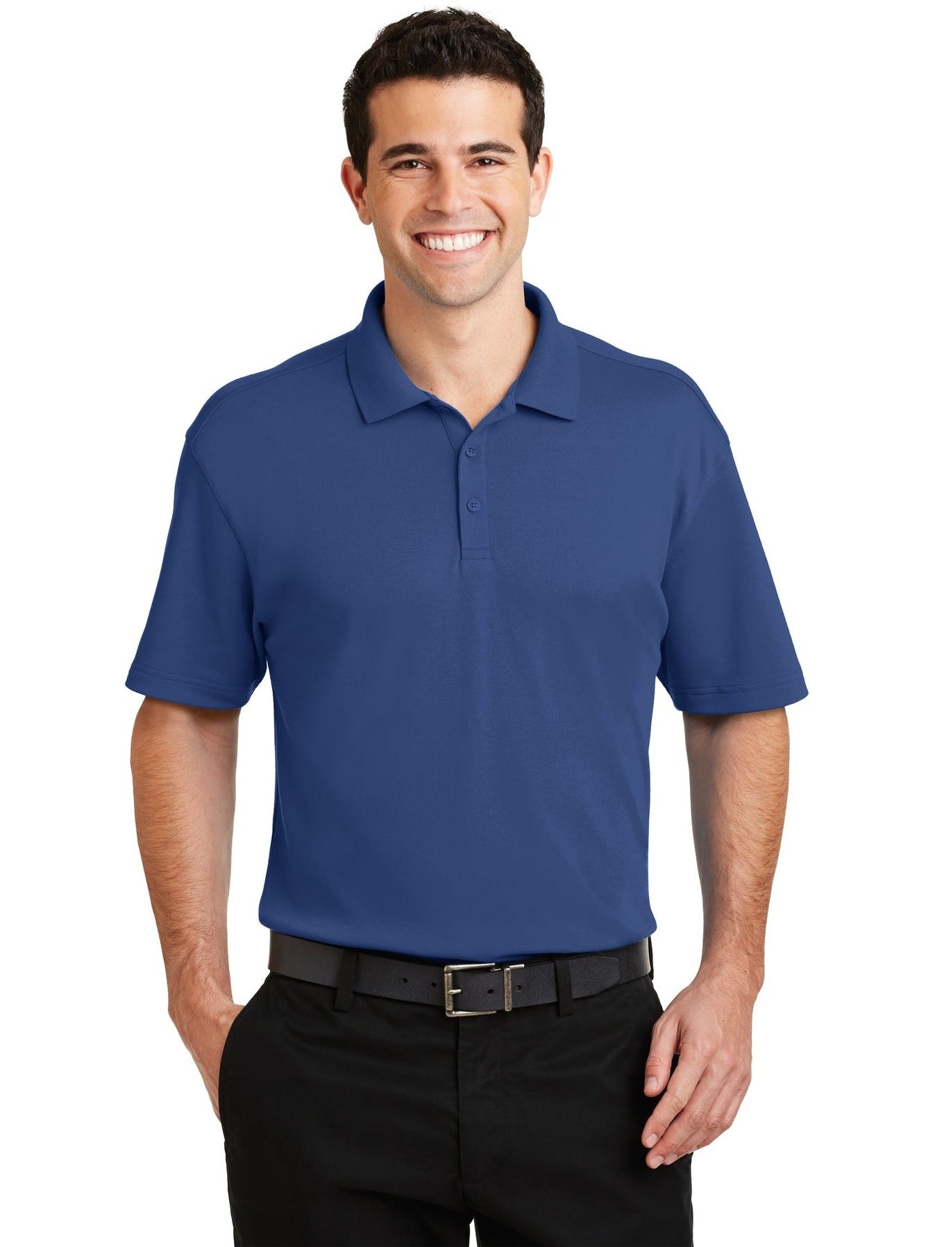no-logo Port Authority Silk Touch Interlock Performance Polo-Regular-Port Authority-Thread Logic