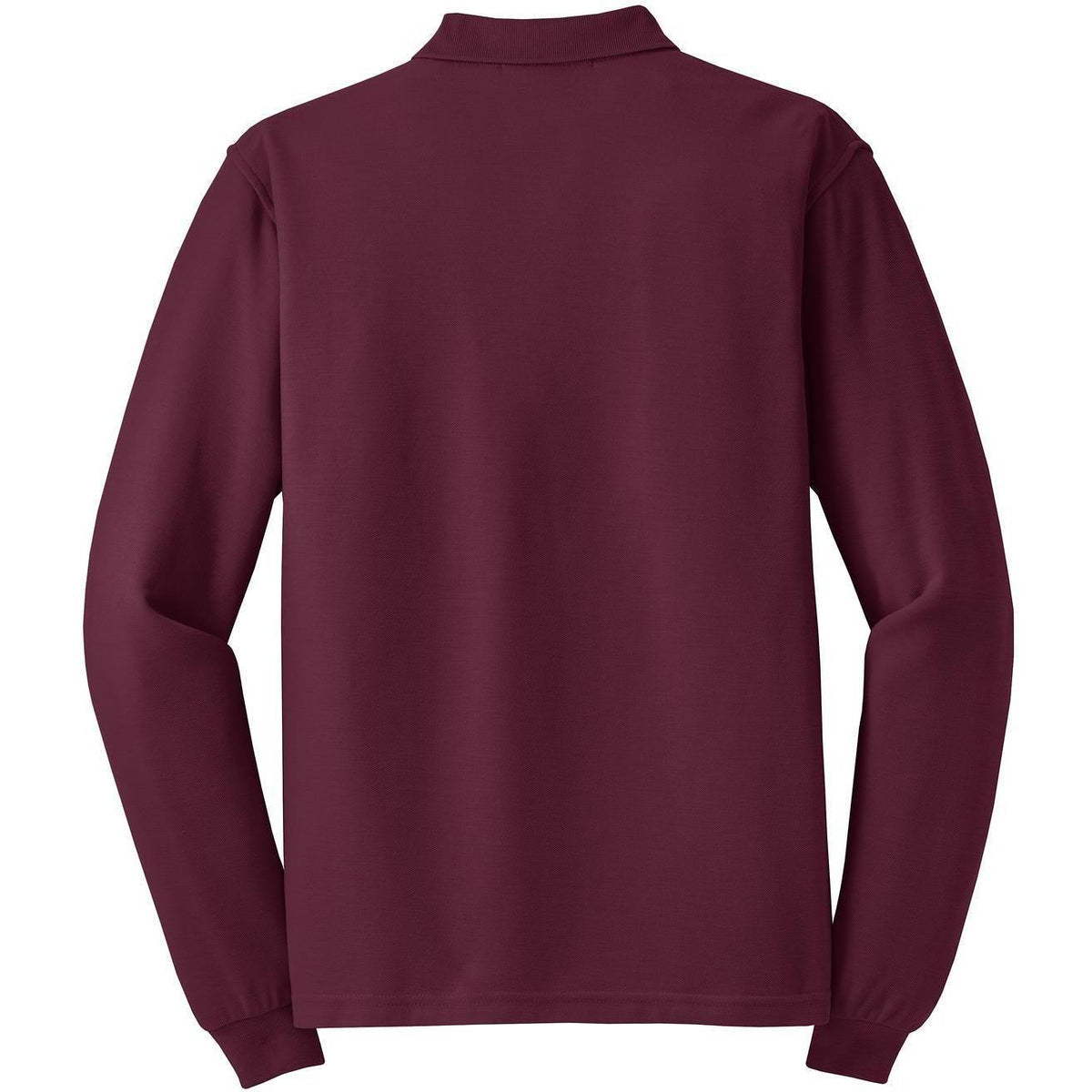 no-logo Port Authority Silk Touch Long Sleeve Polo-Polos-Port Authority-Thread Logic