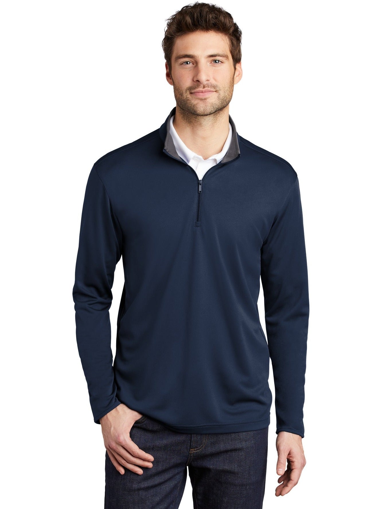 Port Authority K584 Quarter-Zip Pullover with Custom Embroidery