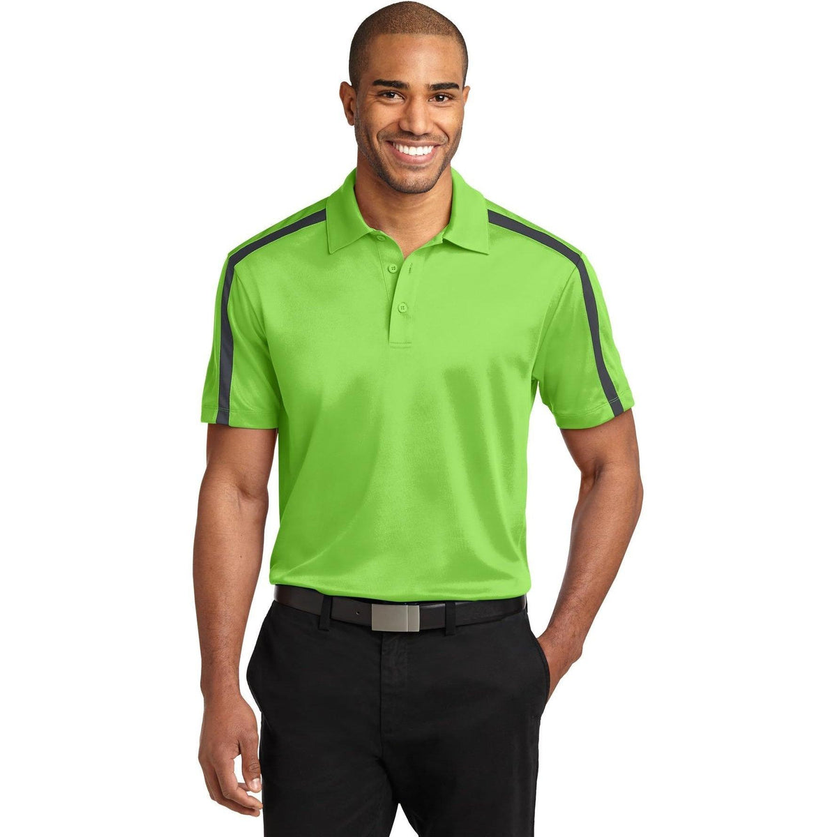 no-logo Port Authority Silk Touch Performance Colorblock Stripe-Regular-Port Authority-Thread Logic